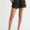 Seed Heritage Shorts-Linen Short Black
