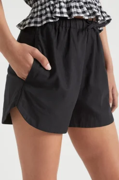 Seed Heritage Shorts-Linen Short Black