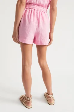 Seed Heritage Shorts-Linen Short Soft Orchid