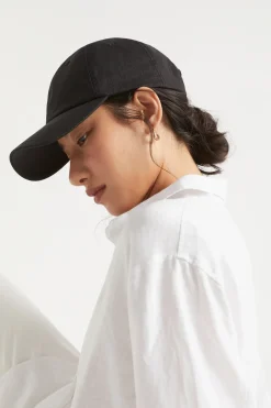 Seed Heritage Hats & Gloves-Linen Soft Cap Black