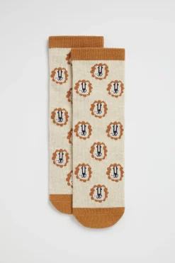 Seed Heritage Socks-Lion Sock Nutmeg