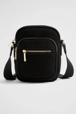 Seed Heritage Cross Body-Logo Camera Bag Black