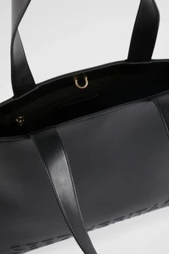 Seed Heritage Tote Bags-Logo Detail Tote Black