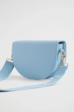 Seed Heritage Cross Body-Logo Saddle Bag Bluebell
