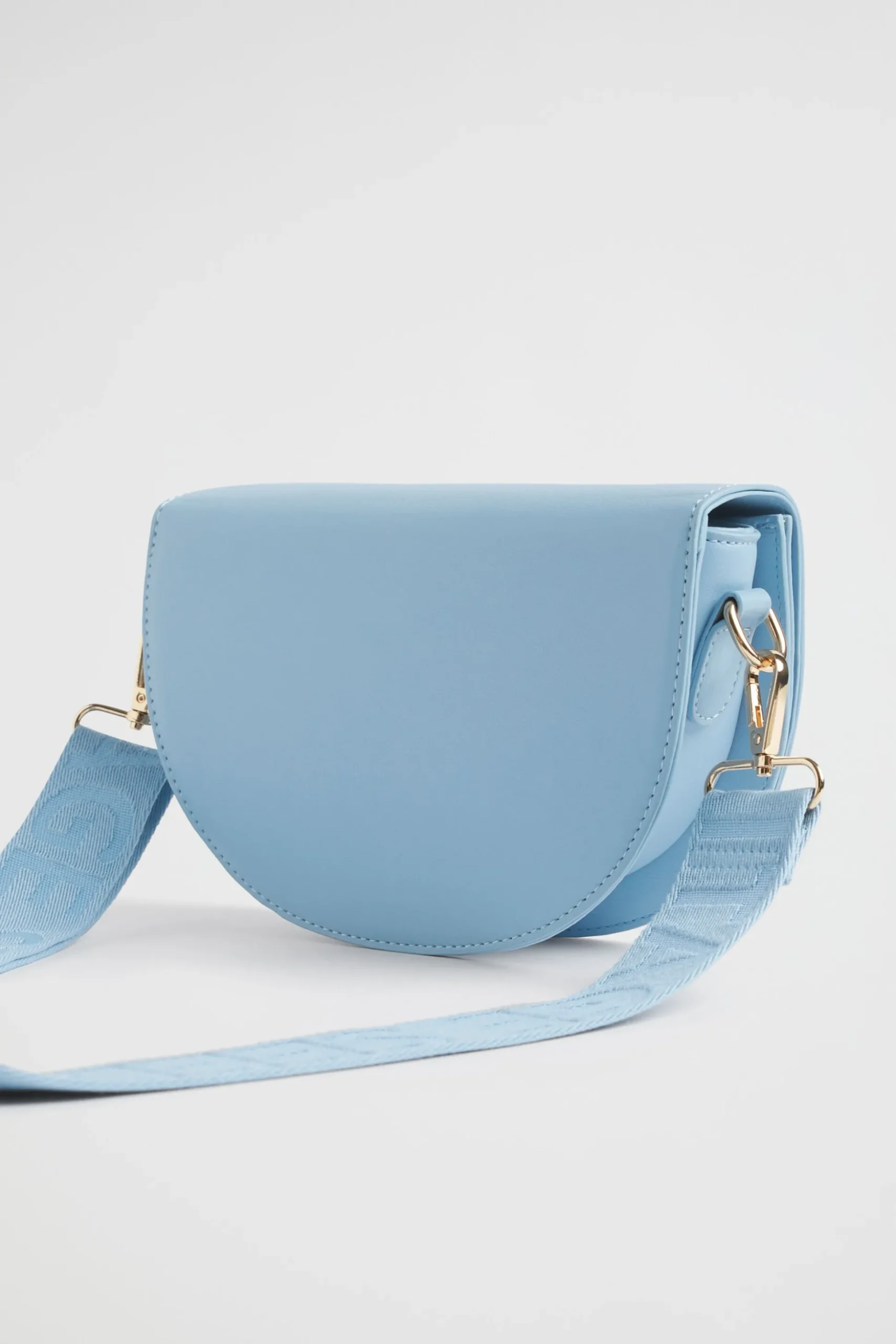 Seed Heritage Cross Body-Logo Saddle Bag Bluebell
