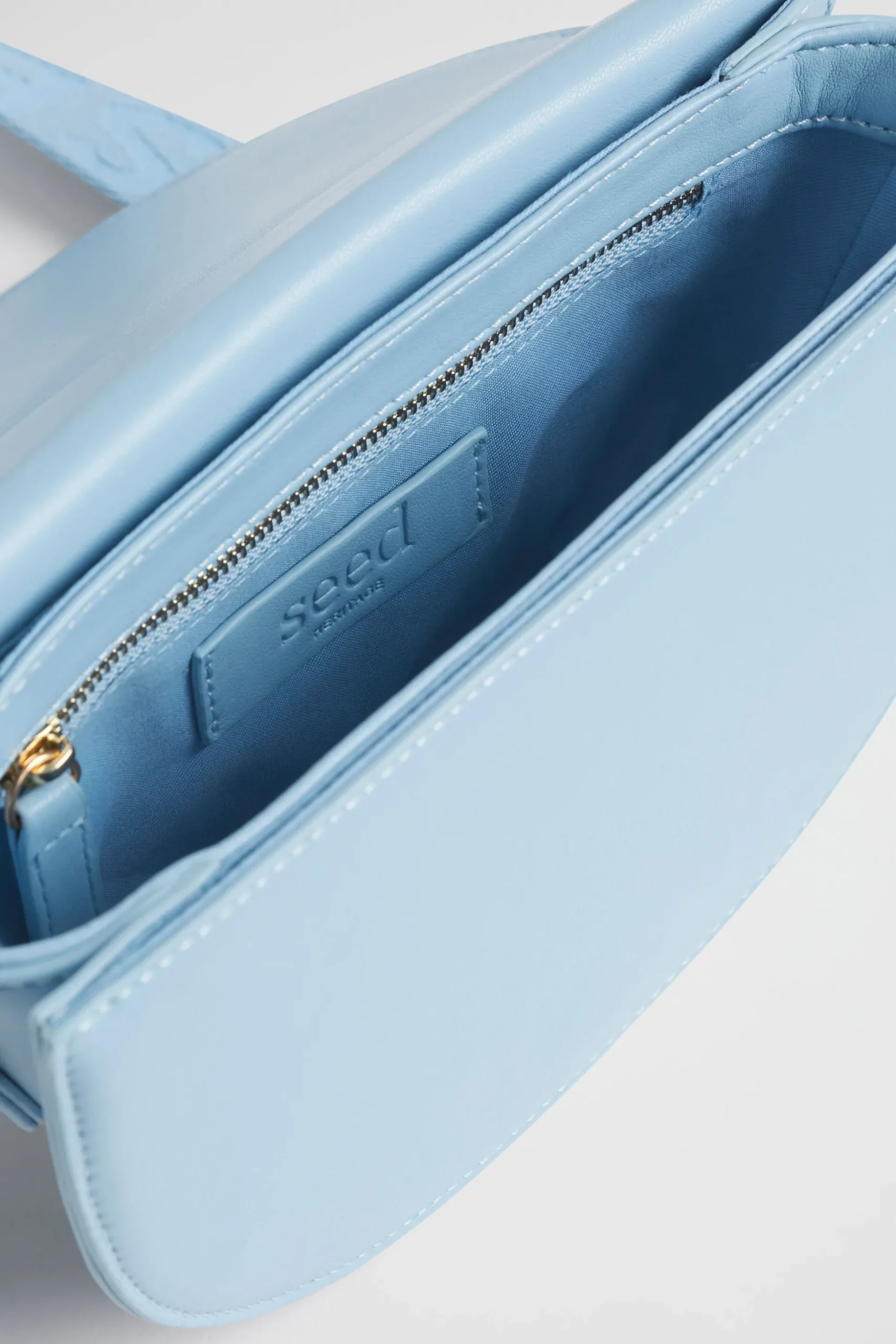 Seed Heritage Cross Body-Logo Saddle Bag Bluebell