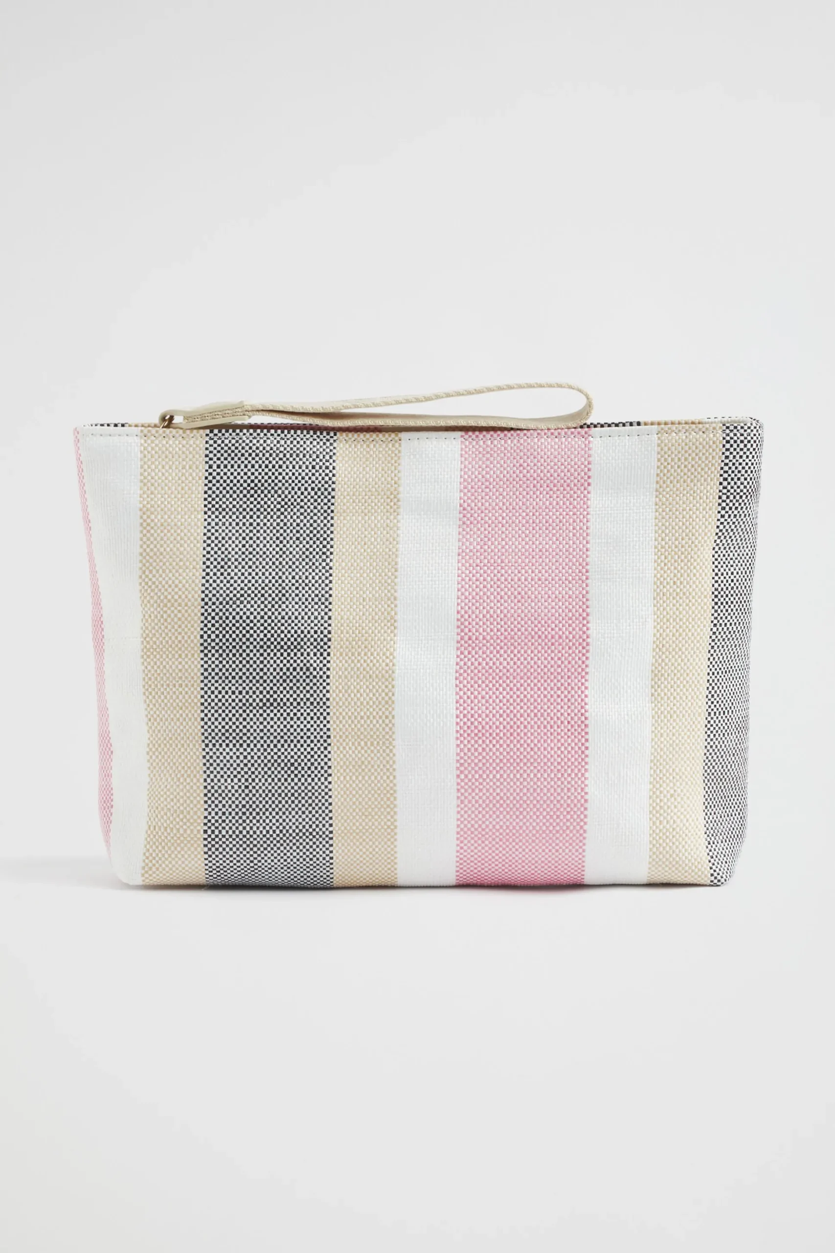 Seed Heritage Clutches & Pouches-Logo Stripe Pouch Soft Orchid Multi