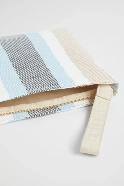 Seed Heritage Clutches & Pouches-Logo Stripe Pouch Bluebell Multi