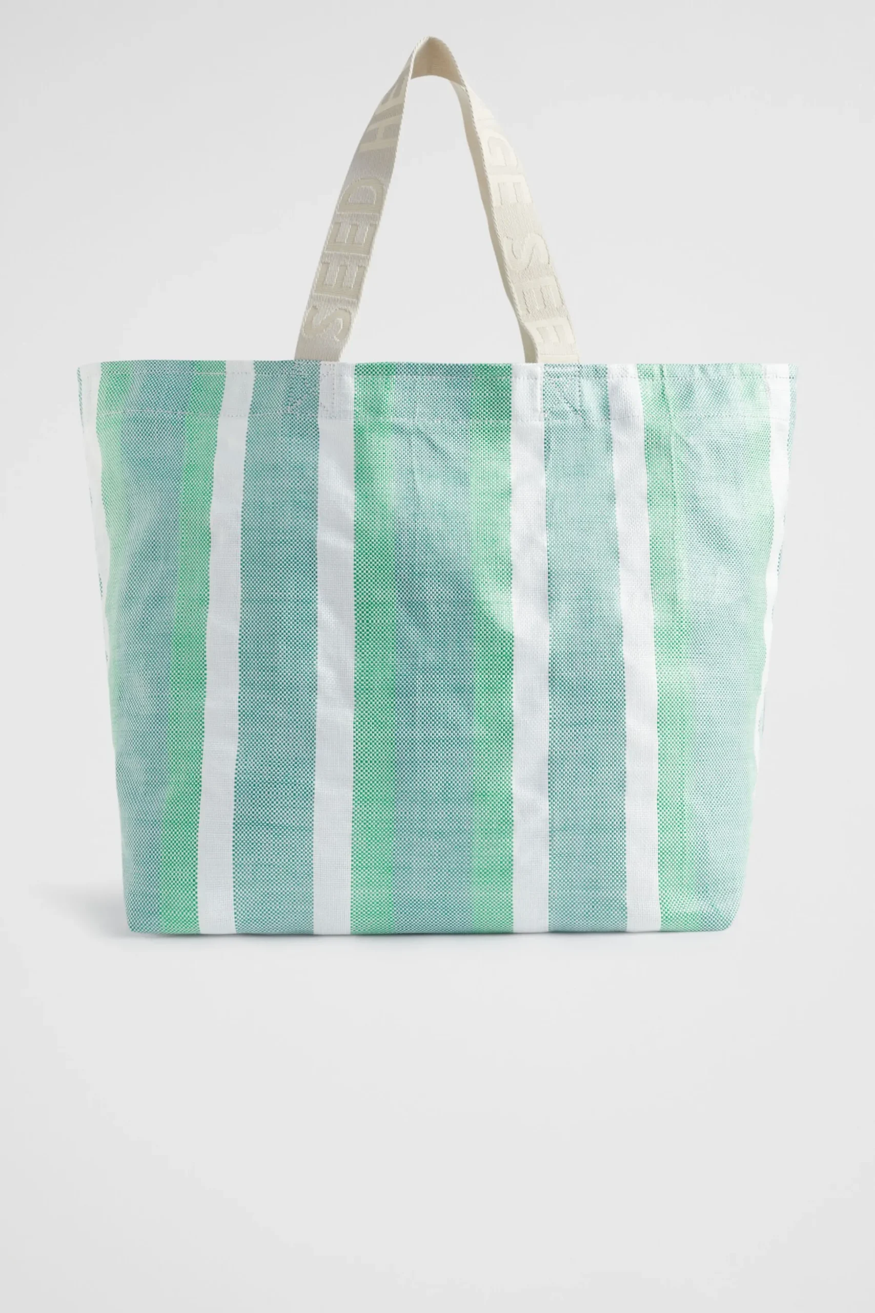 Seed Heritage Beach Bags-Logo Stripe Tote Deep Teal Stripe
