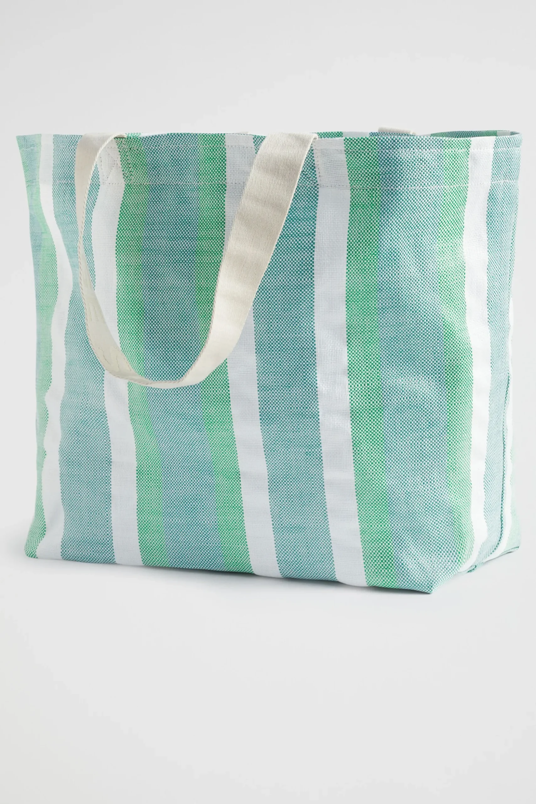 Seed Heritage Beach Bags-Logo Stripe Tote Deep Teal Stripe