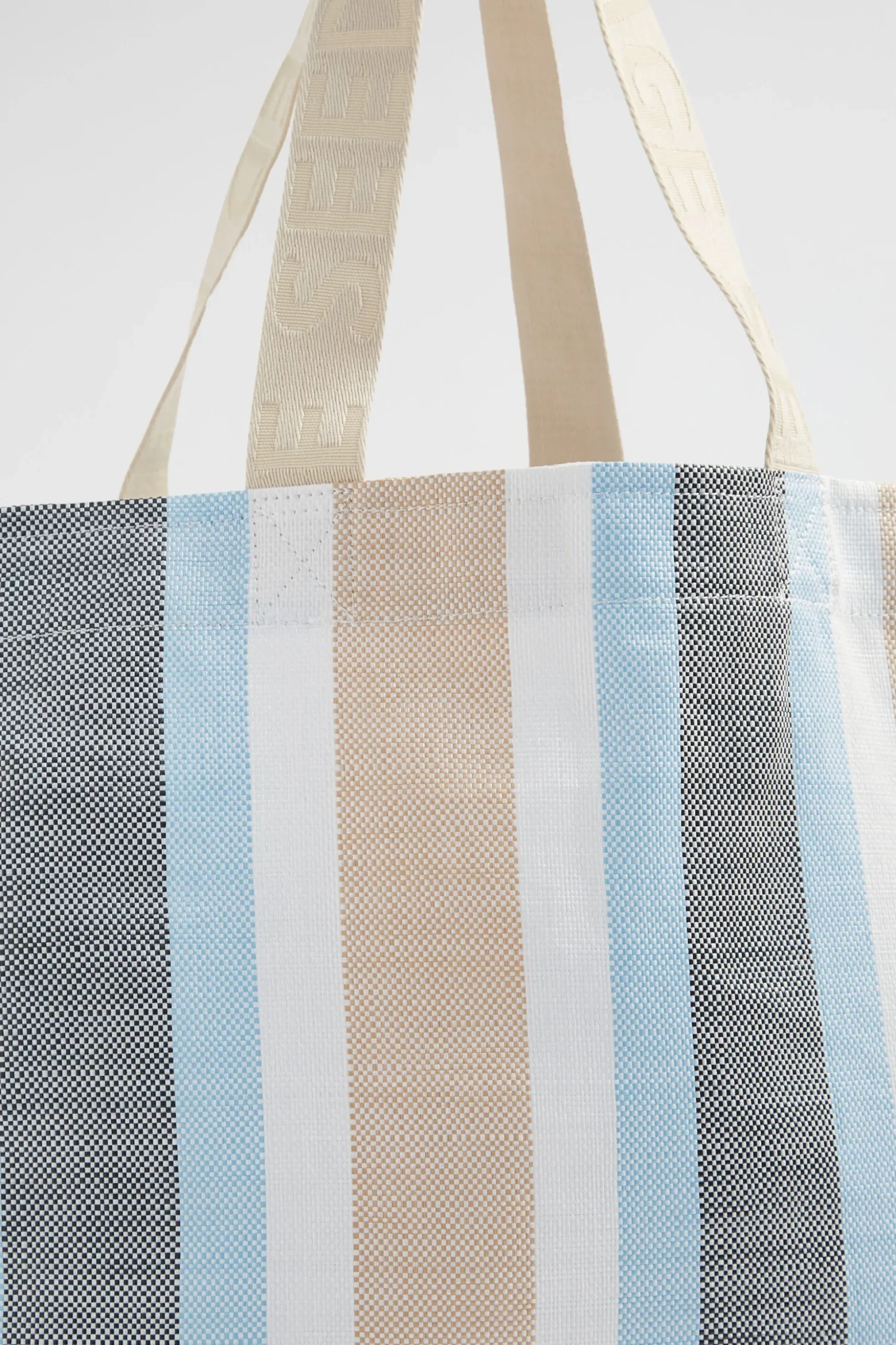 Seed Heritage Beach Bags-Logo Stripe Tote Bluebell Multi