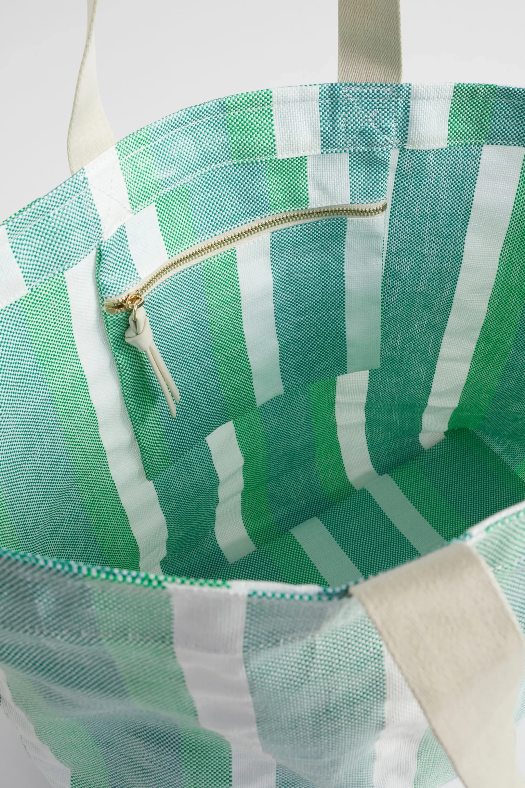 Seed Heritage Beach Bags-Logo Stripe Tote Deep Teal Stripe