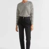 Seed Heritage T-Shirts & Tops-Long Sleeve Stripe Top Black Vanilla Stripe