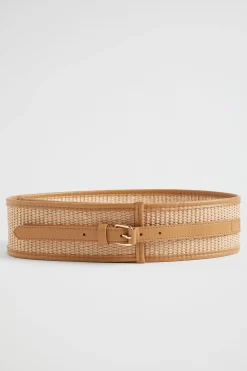 Seed Heritage Belts-Lonni Wide Waist Belt Toffee