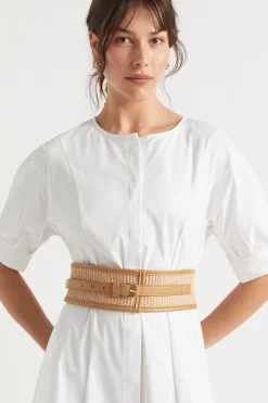 Seed Heritage Belts-Lonni Wide Waist Belt Toffee