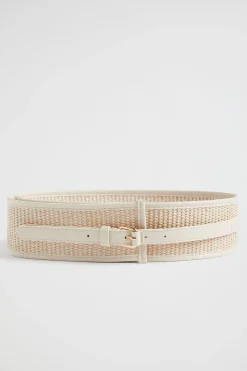 Seed Heritage Belts-Lonni Wide Waist Belt Stone
