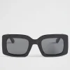 Seed Heritage Sunglasses & Glasses-Lou Rectangle Sunglasses Black