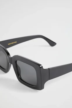 Seed Heritage Sunglasses & Glasses-Lou Rectangle Sunglasses Black