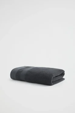 Seed Heritage Bathroom-Luca Cotton Towel Graphite