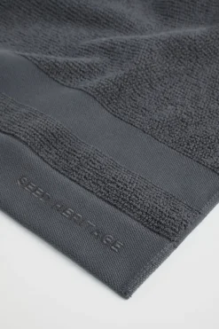 Seed Heritage Bathroom-Luca Cotton Towel Graphite