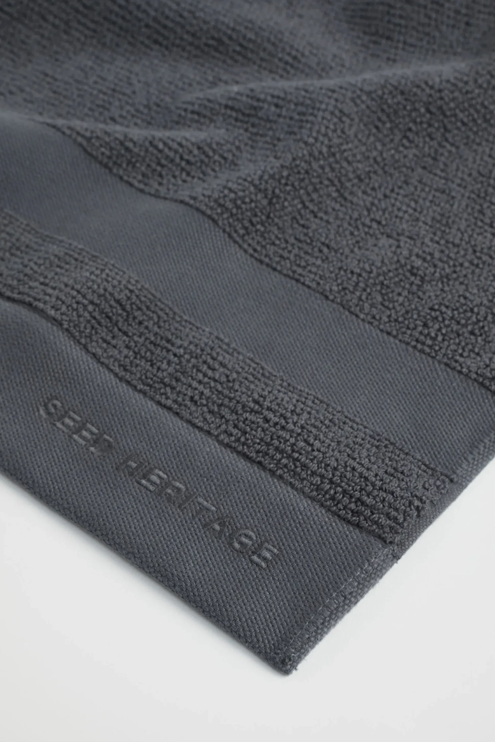 Seed Heritage Bathroom-Luca Cotton Towel Graphite