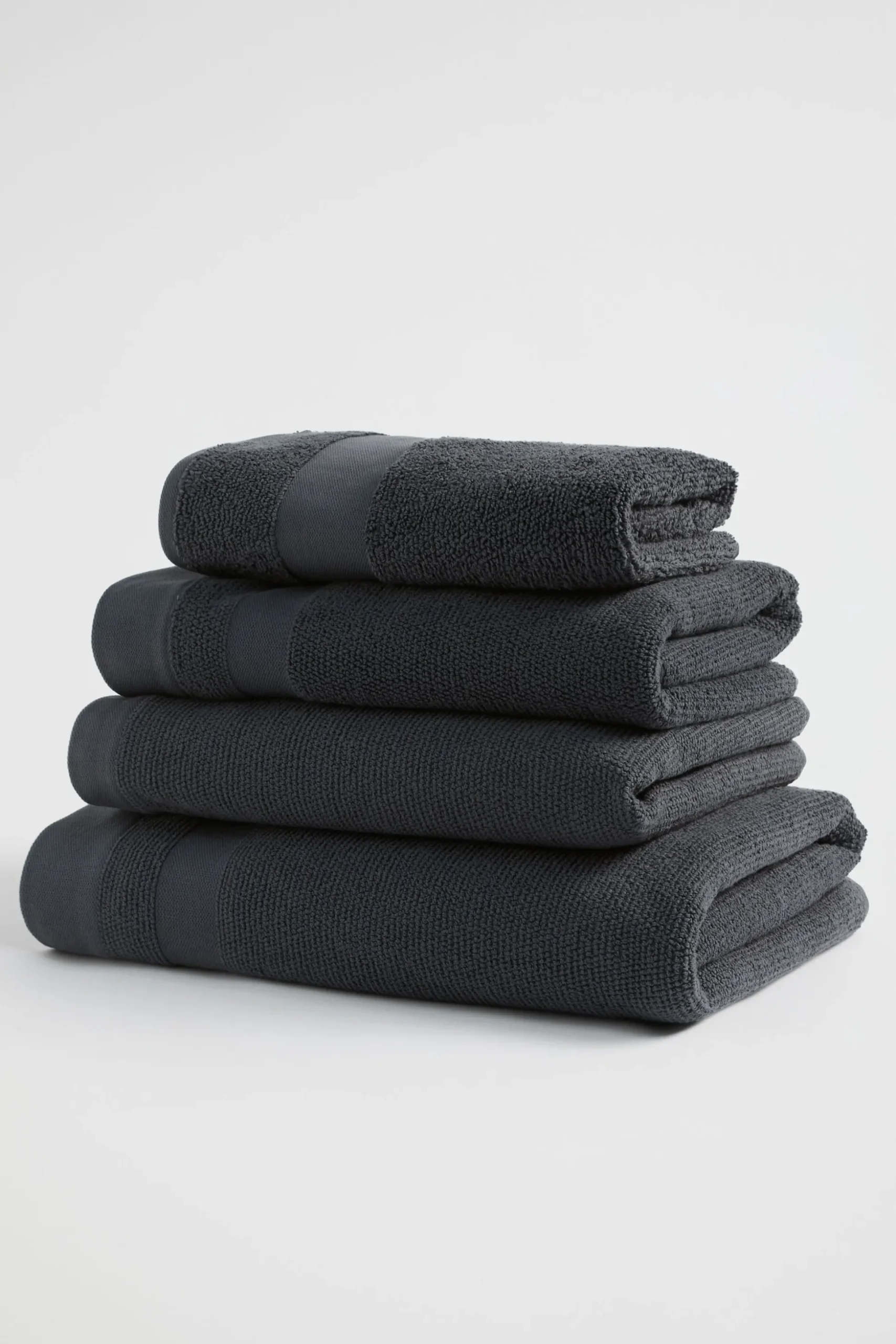 Seed Heritage Bathroom-Luca Cotton Towel Graphite