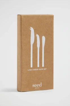Seed Heritage Kitchen & Dining-Luna Cheese Knife Set Silver
