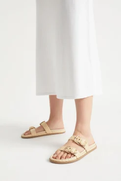 Seed Heritage Sandals & Thongs-Maddy Braid Slide Natural