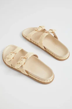 Seed Heritage Sandals & Thongs-Maddy Braid Slide Natural