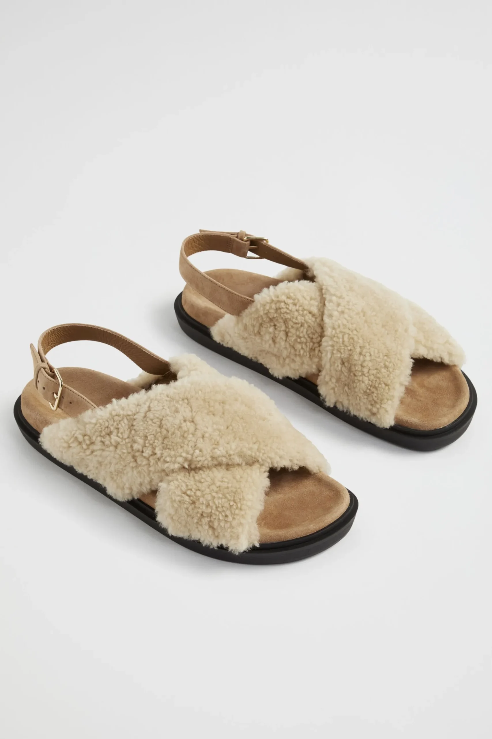 Seed Heritage Sandals & Thongs-Maeve Shearling Slide Cashew