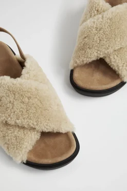 Seed Heritage Sandals & Thongs-Maeve Shearling Slide Cashew