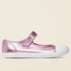 Seed Heritage Mary Janes-Mary Jane Canvas Shoes Pink Metallic