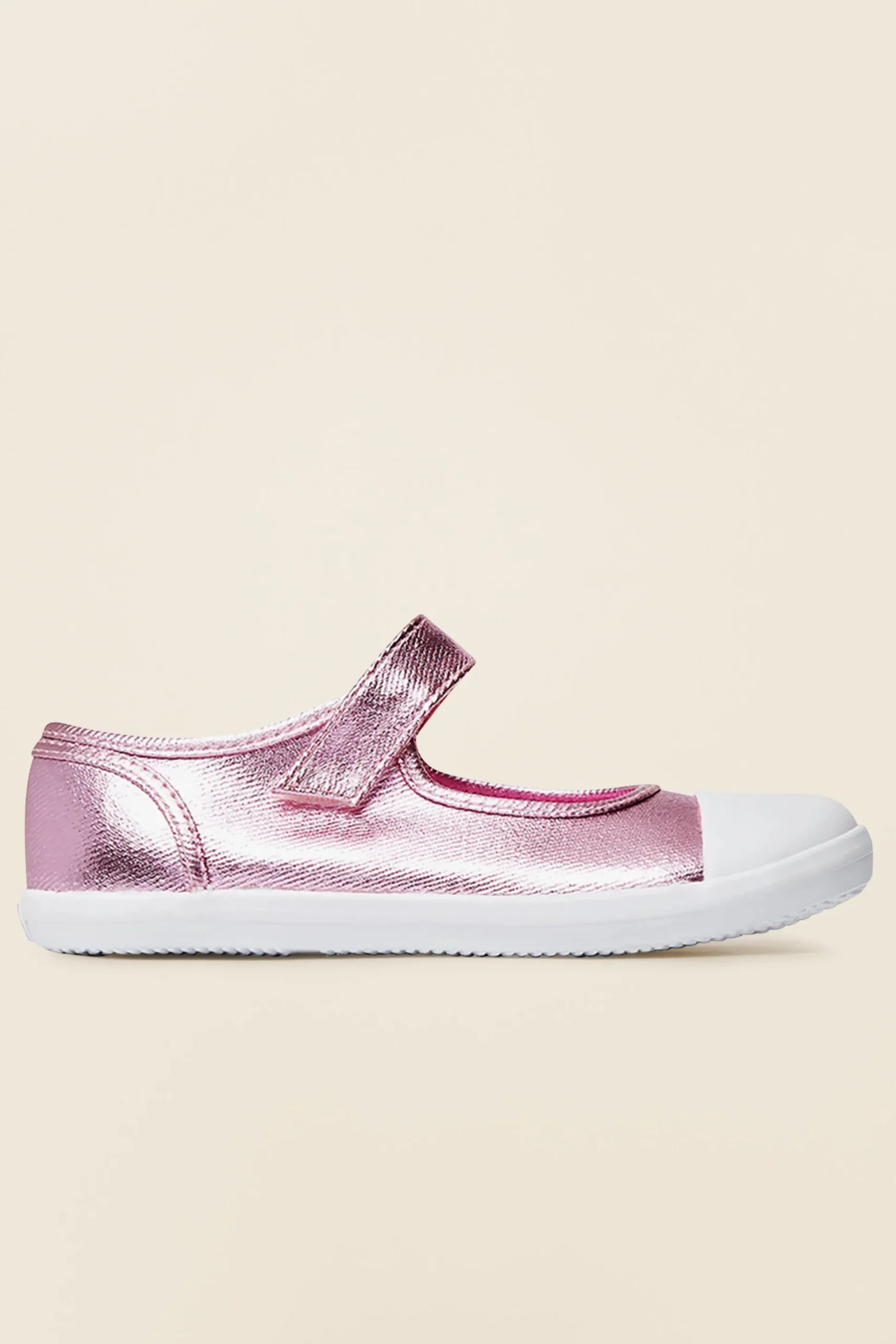 Seed Heritage Mary Janes-Mary Jane Canvas Shoes Pink Metallic