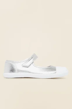 Seed Heritage Sandals & Slides-Mary Jane Canvas Shoes Silver
