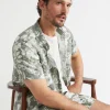 Seed Heritage Shirts-Mens Linen Shirt Eucalyptus