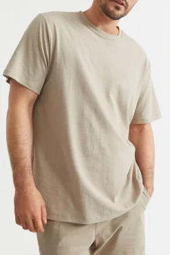 Seed Heritage T-Shirts & Sweaters-Mens Linen Tee Sand Dune