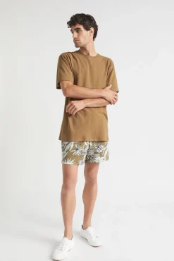 Seed Heritage T-Shirts & Sweaters-Mens Linen Tee Tobacco