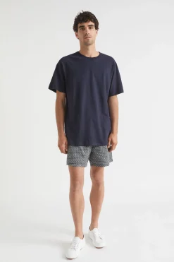 Seed Heritage T-Shirts & Sweaters-Mens Linen Tee Midnight Blue