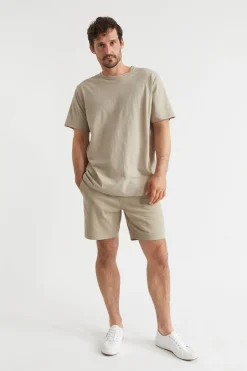 Seed Heritage T-Shirts & Sweaters-Mens Linen Tee Sand Dune