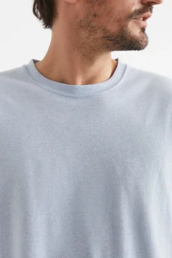 Seed Heritage T-Shirts & Sweaters-Mens Linen Tee Powder Blue