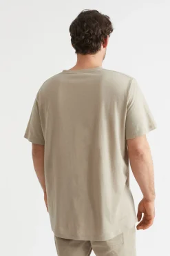 Seed Heritage T-Shirts & Sweaters-Mens Linen Tee Sand Dune