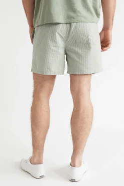 Seed Heritage Shorts-Mens Stripe Short Eucalyptus