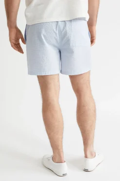 Seed Heritage Shorts-Mens Stripe Short Powder Blue
