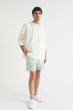 Seed Heritage Shorts-Mens Twill Short Sea Mist