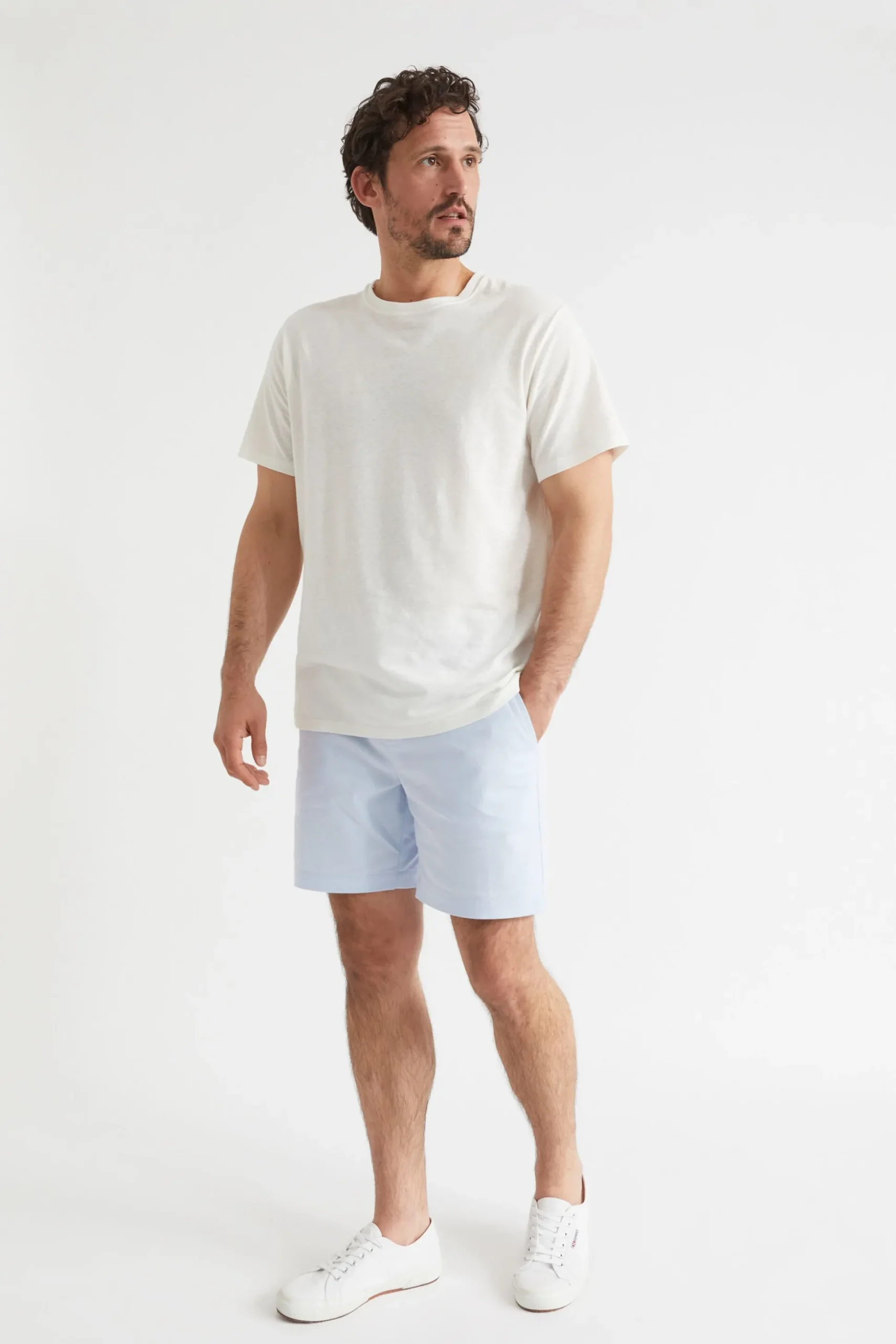 Seed Heritage Shorts-Mens Twill Short Powder Blue