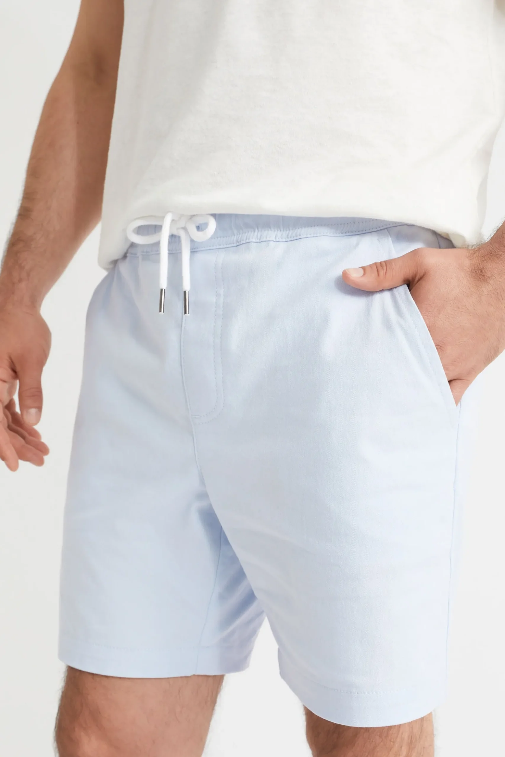 Seed Heritage Shorts-Mens Twill Short Powder Blue