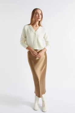 Seed Heritage Knitwear & Sweaters-Merino Wool Raglan Cardigan Cloud Cream