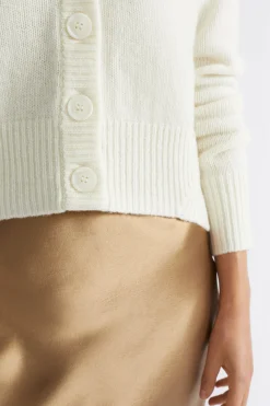 Seed Heritage Knitwear & Sweaters-Merino Wool Raglan Cardigan Cloud Cream