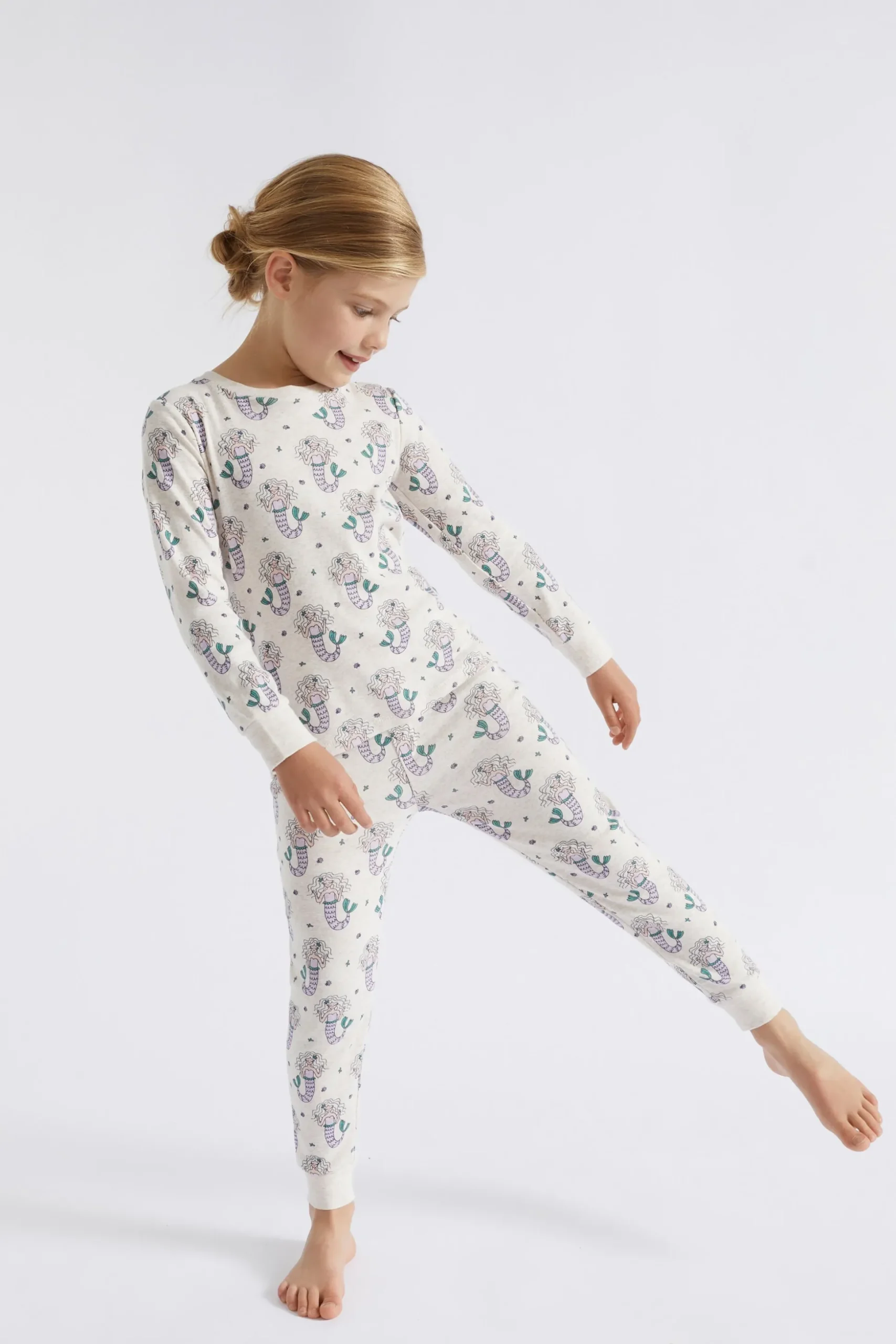 Seed Heritage Pyjamas & Sleepwear-Mermaid Yardage Pyjama Oat Marle