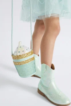 Seed Heritage Boots-Metallic Cowboy Boot Mint